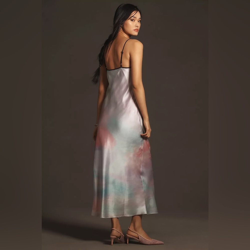 NWT. Anthropologie Geisha Designs Printed Slip Midi Dress. NEW - Picture 4 of 9